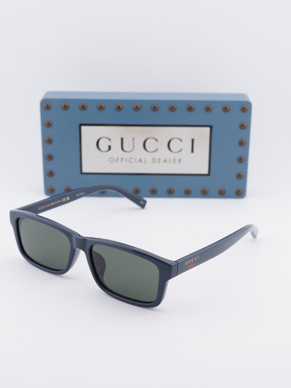 Gucci GG1986SA 004 Rectangle Sunglasses - Blue/Grey